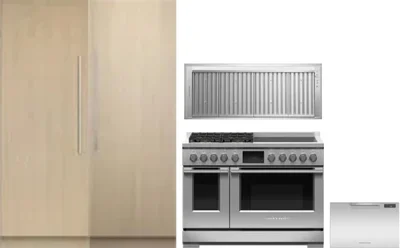 5 Piece Package Includes Refrigerator, Freezer, Range, Hood And Dishwasher